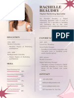 Pink Purple Blur Modern Digital Marketing Specialist Resume