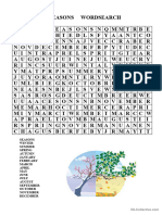 Seasons wordsearch (сontinue)