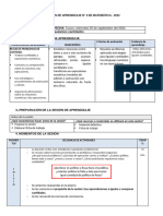 Sesión de Aprendizaje #4 Mat - Uda. 2