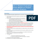 Assignment 1 - Financials Considerations and Project Selection