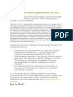 Normatividad Sobre Capacitación en SST