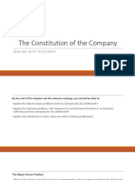 The Constitution of The Company - Dealing With Outsiders 2022-2023