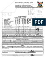 First Term Report Card