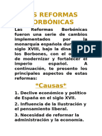 Las Reformas Borbónicas