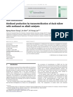 Biodiesel Production by Transesterification of Duck Tallow With Methanol On Alkali Catalysts