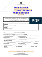 Past Simple Past Continuous Past Perfect Exercise 1