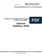 Spanish 2024 O Levels Syllabus