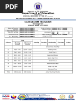 2024 2025 Sample Class Program Kinder