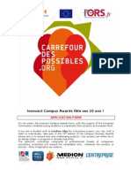 Innovact Campus Awards Fête Ses 10 Ans !: Application Form