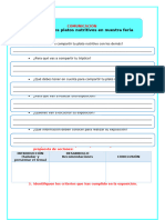 Ficha de Comunicación - Compartimos Nuestro Plato Nutritivo - e