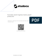 Formato Word Ingreso Texto Papel Protocolo