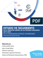 Estudio Seguimiento de Condicion Laboral Graduados 2017 - 2019