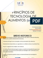 Aula 1. INTRODUÇÃO A TECNOLOGIA DE ALIMENTOS Remota