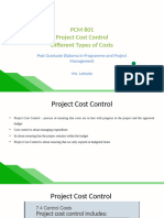 Project Cost Control Different Types of Costs