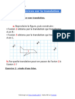 Exercices La Translation Quatrieme