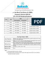 2 NSEA Online Mock Test Schedule For XI XII Class