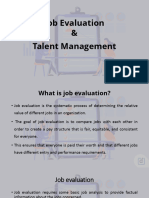 Job Evaluation and Talent Management