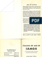 Margaret Mead (1928) Coming of Age in Samoa