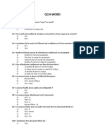 QCM Microsoft Word Excel Powerpoint