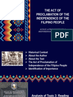 RPH Lesson 2 Proclamation of Philippine Independence