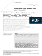 Does Vitamin D Supplementation Impact Serotonin Levels? A Systematic Review and Meta Analysis