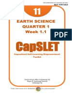 Earth Science Quarter 1 Week 1.1: Capslet