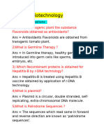 IMP Question of Biotechnology