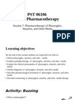 Session 7 - Pharmacotherapy of Pharyngitis, Sinusitis, and Otitis Media