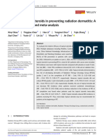 Efficacy of Topical Steroids in Preventing Radiation Dermatitis