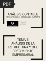 Tema - ANÁLISIS DE LA ESTRUCTURA Y DEL CRECIMIENTO EMPRESARIAL