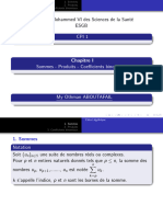 Sommes - Produits - Coefficients Binomiaux