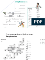 Ficha de Actividad Crucigrama de Multiplicaciones