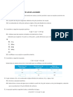 Teste Fisico Quimica 8 Ano Lei de Lavoisier