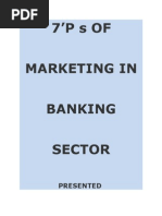 7'P S of Banking in Marketing