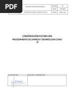 PROTOCOLO o PTS LIMPIEZA Y DESINFECCION COVID-19