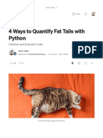 Example - 4 Ways To Quantify Fat Tails With Python - by Shaw Talebi - Towards Data Science