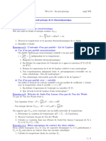 S S R U R V Cte: Second Principe de La Thermodynamique