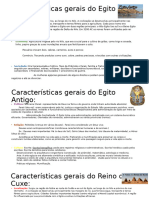 Características Gerais Da Egito Antigo