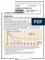 Devoir de Contrôle N°1 - Sciences Physiques - Bac Sciences Exp (2014-2015) MR Handoura Naceur