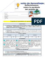 Unidocente Dia 2 E.R Reflexionamos Sobre La Parábola Del Granito de Mostaza