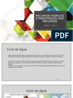 6 Ano Grupo 8 Recursos Hídricos e Manutenção Dos Recursos