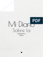 Documento A4 Diario Minimalista Gris y Blanco