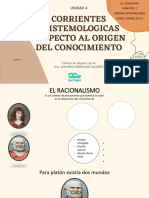 Corrientes Epistemologicas Respecto Al Origen Del Conocimiento. Equipo 3-Pegadogía