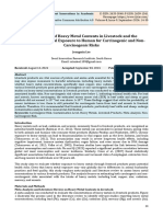 Meta-Analysis of Heavy Metal Contents in Livestock and The Worldwide Potential Exposure To Human For Carcinogenic and Non-Carcinogenic Risks