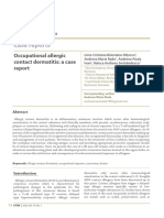 Occupational Allergic Contact Dermatitis: A Case Report