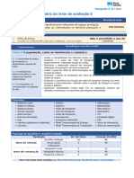 Matriz Do Teste de Avaliação 5