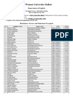 BS-English-4-Years 2024-2028 Morning OPEN MERIT List 8