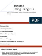 Object Oriented Programming Using C++