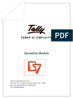 User Mannual With FAQs - Quotation Module