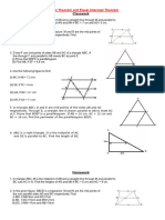 Mid-Point and Intercept Theorem, Pythagoras Theorem - Worksheet (+quadrilaterals & Area of Parallelograms, Triangles)